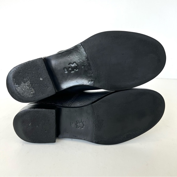 ♦️SOLD♦️TORY BURCH Christy Black Pebbled Leather Stretch Knee High Riding Boots - Picture 9 of 12